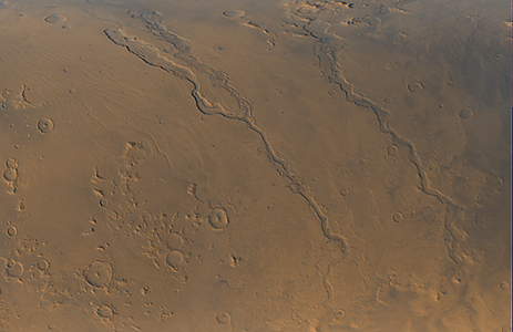 Looking out across Dao, Niger, and Harmakhis Valles, 720k mpeg